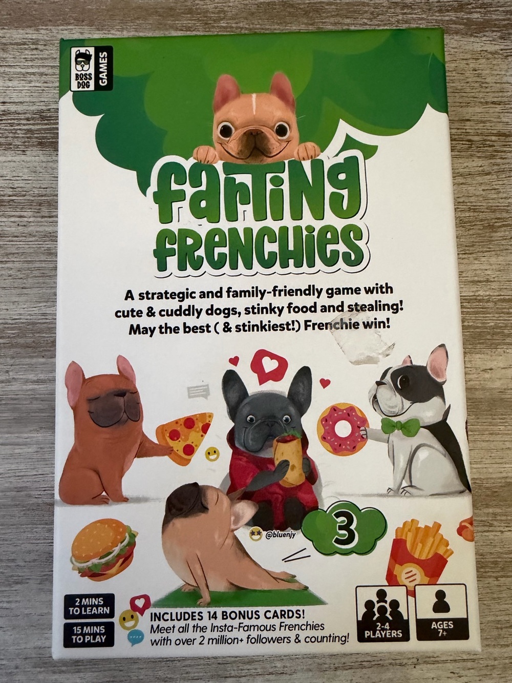 NWT Farting Frenchies Family Card Game